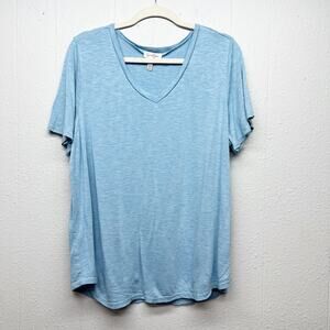 Jessica Simpson V-Neck Blue T-Shirt Womens XXL Casual Everyday Comfort Wear